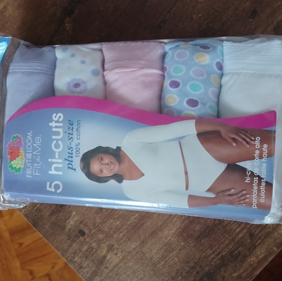 Fruit of the Loom fit for Me hi-cut women's briefs plus-size 10 NWT 5pk